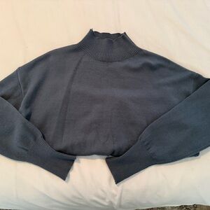 Women's Blue Turtleneck Sweater